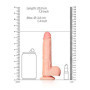 Fallo realistico vaginale anale con ventosa e testicoli straight dildo 7" rosa