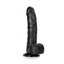 Fallo realistico anale vaginale con ventosa e testicoli curved dildo 8" black