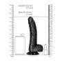 Fallo realistico anale vaginale con ventosa e testicoli curved dildo 8" black