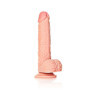 Fallo grande vaginale anale realistico con ventosa e testicoli straight dildo 8" rosa