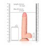 Fallo grande vaginale anale realistico con ventosa e testicoli straight dildo 8" rosa