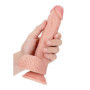 Fallo grande vaginale anale realistico con ventosa e testicoli straight dildo 8" rosa