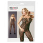 Tutina in microrete nero sexy bodystocking intimo aperto