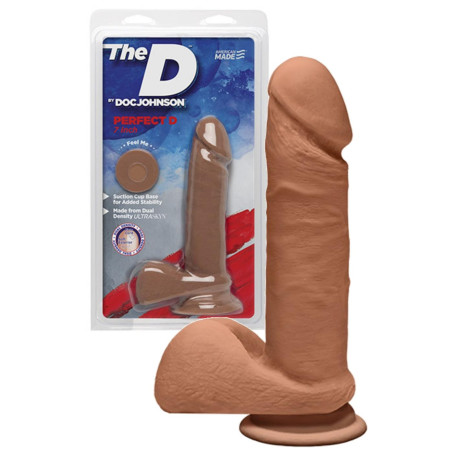 Fallo vaginale anale con ventosa the D 7 caramel perfect d