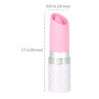 Vibratore a rossetto lingua vibrante in silicone clitoride vaginale Lusty rosa