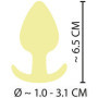 Plug anale Mini dilatatore in silicone Butt cuties giallo