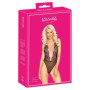 Body donna sexy bodysuit nero trasparente con ricami