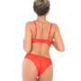 Perizoma rosso trasparente slip con pizzo Lace string with straps red