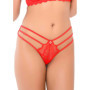 Perizoma rosso trasparente slip con pizzo Lace string with straps red